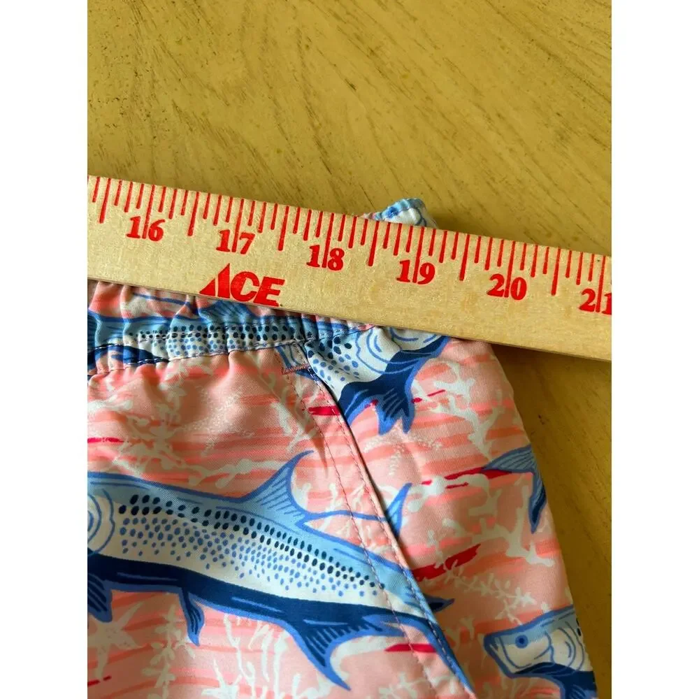 VINEYARD VINES FISH PRINT SWIM TRUNKS MENS 2XL TARPON SNOOK SUMMER RETRO BEACH